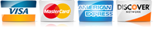 For  in , we accept most major credit cards.